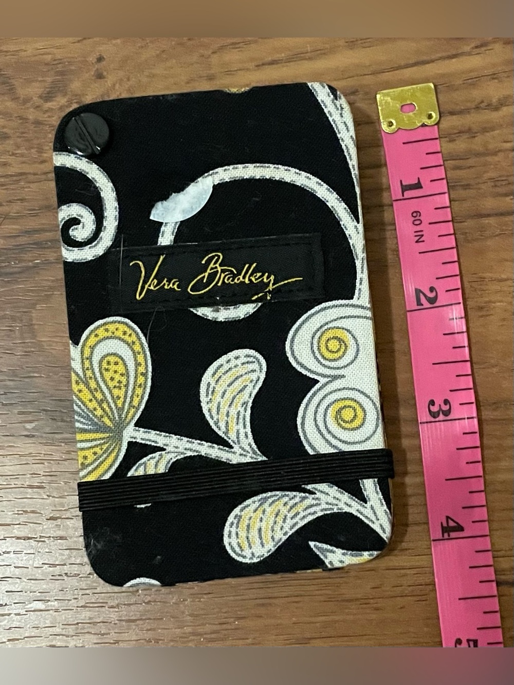 Vera Bradley fabric sleeve photo or card holder wallet Yellow Bird pattern - Picture 4 of 6